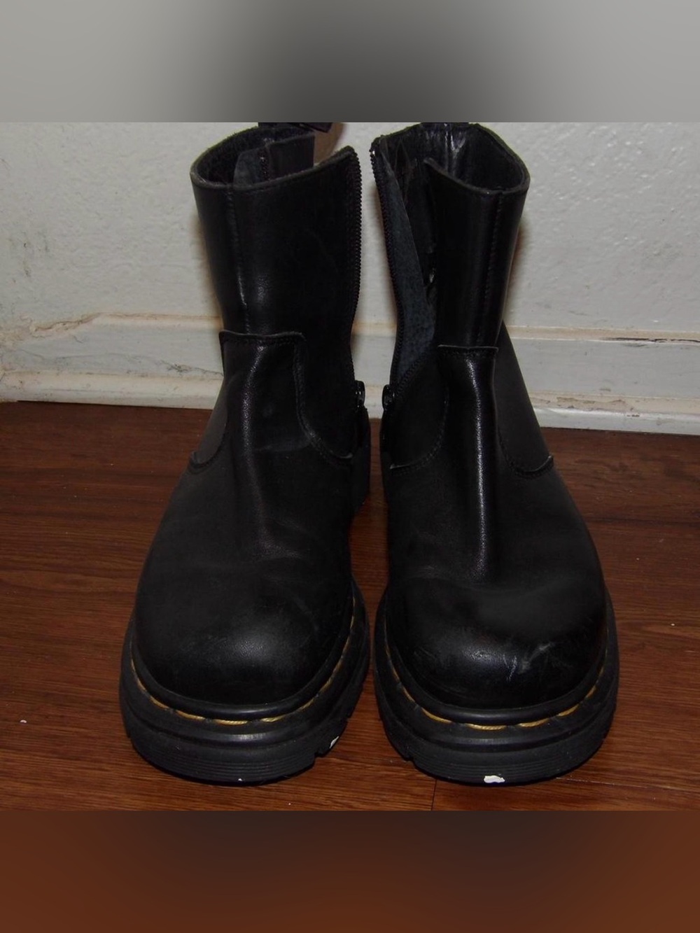 Dr. Martens Black Leather Side-Zip Ankle Boots